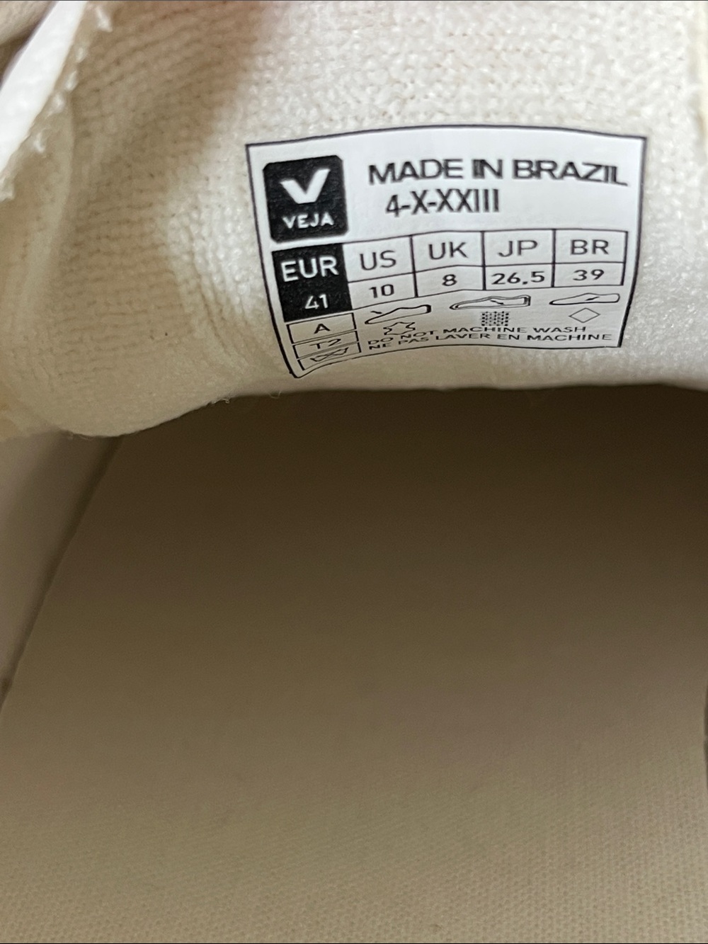 NWT VEJA RECIFE LEATHER WHITE BABE SNEAKERS - Picture 6 of 6